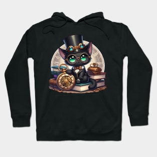 Steampunk Cat - Made by AI Hoodie